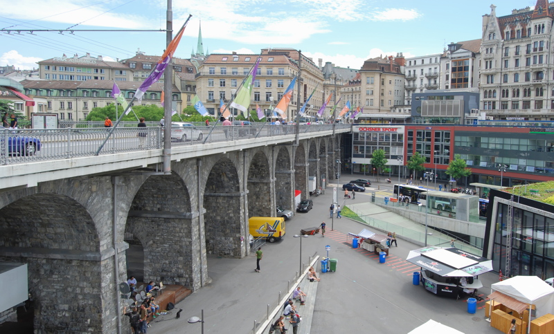 23 - The historic Grand-Pont bridge in Lausanne, Switzerland 2